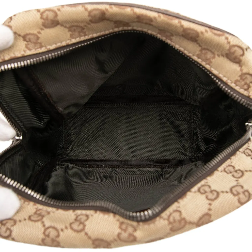 Gucci GG Canvas Crossbody Beige Canvas Good - Model View