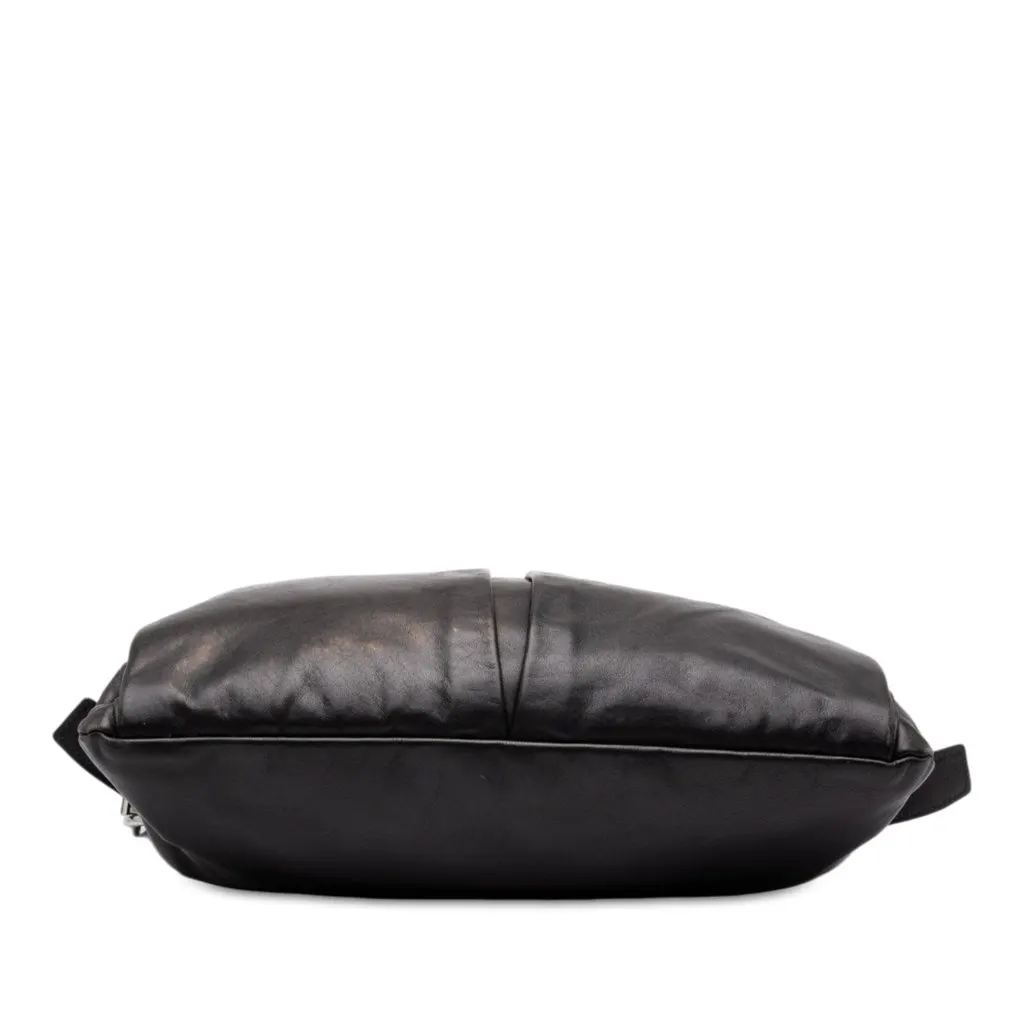 Prada Large Soft Calf Front Pocket Messenger Bag Black Leather Very good - Inside View