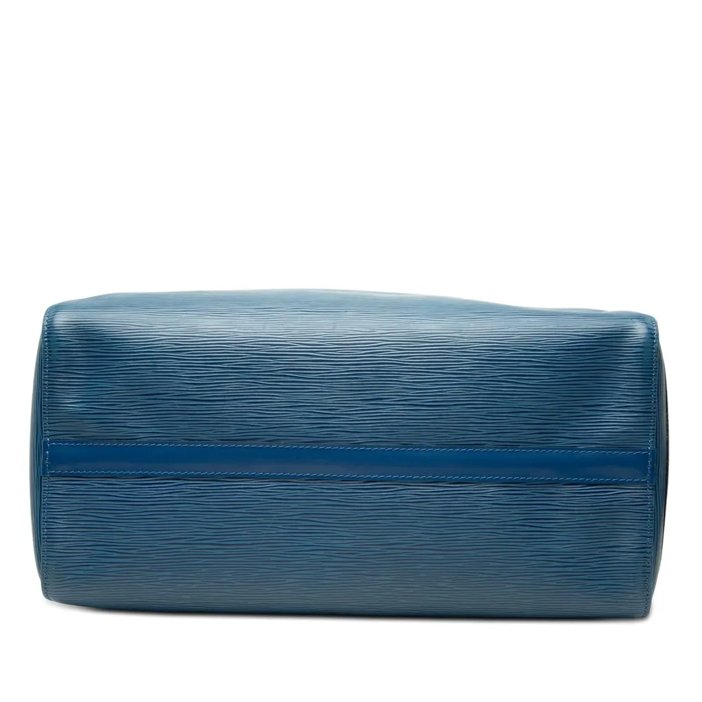 Louis Vuitton Epi Speedy 35 Blue Leather Good - Inside View