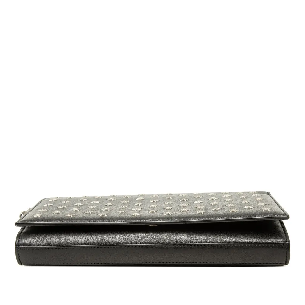 Saint Laurent Calfskin Star Studded Kate Wallet On Chain Black Leather Good - Inside View