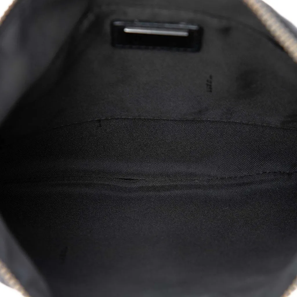 Fendi Zucchino Canvas Shoulder Bag Black Very good - Model View