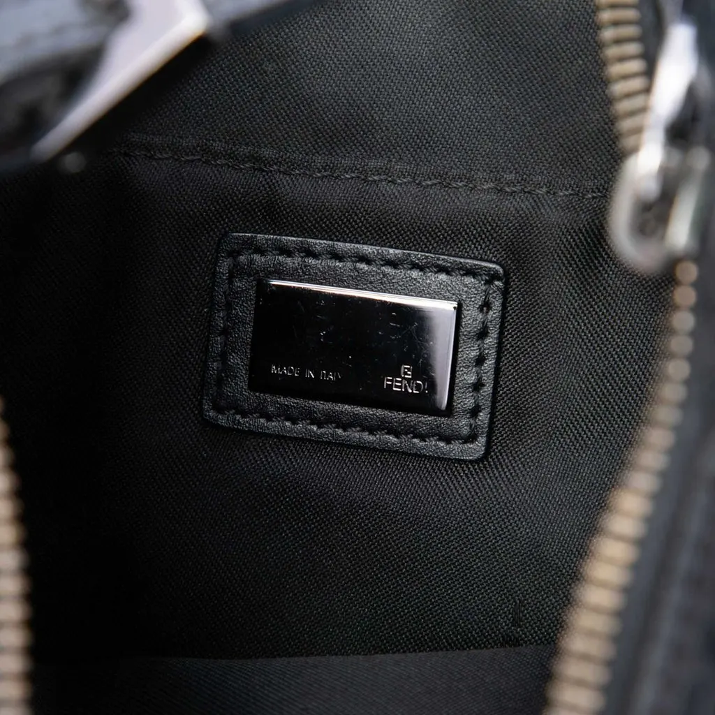 Fendi Zucchino Canvas Shoulder Bag Black Very good - Box View