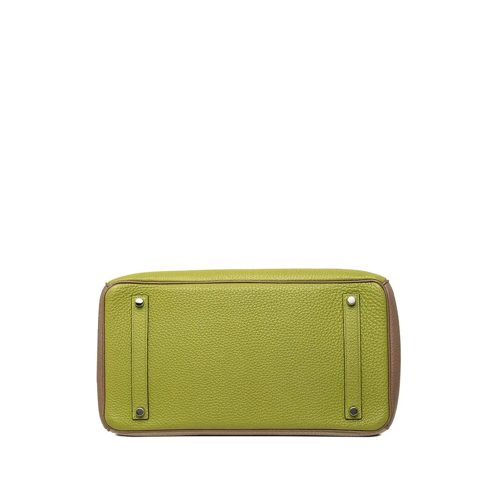 Hermès Special Order Tricolor Togo Birkin Retourne 35 Green Leather Very good - Inside View