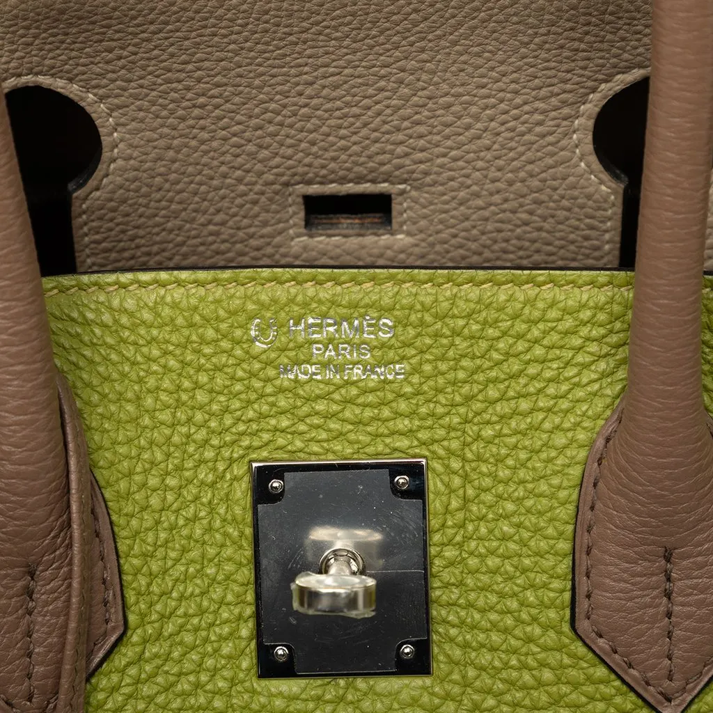 Hermès Special Order Tricolor Togo Birkin Retourne 35 Green Leather Very good - Box View