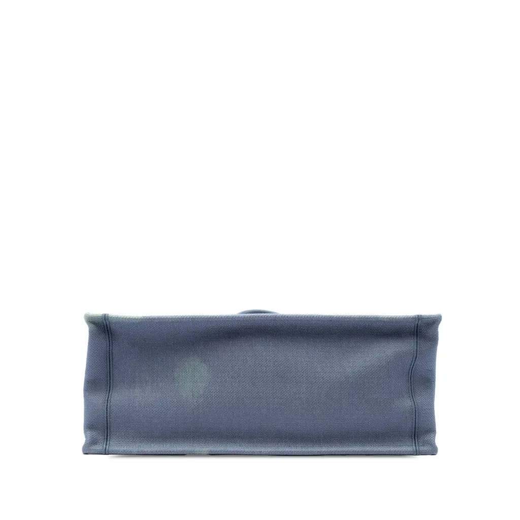 Dior Large Embroidered Canvas Les Fleurs du Mal Book Tote Blue Canvas Very good - Inside View