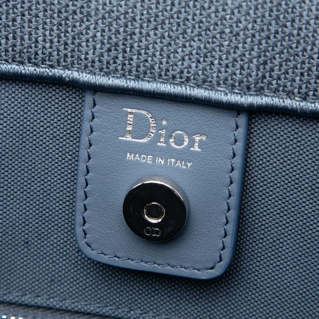 Dior Large Embroidered Canvas Les Fleurs du Mal Book Tote Blue Canvas Very good - Box View
