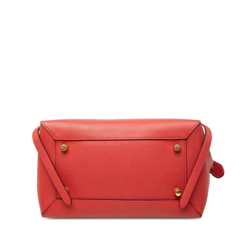 Celine Mini Grained Calfskin Belt Bag Red Leather Good - Inside View