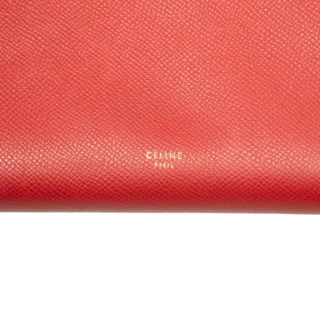 Celine Mini Grained Calfskin Belt Bag Red Leather Good - Box View