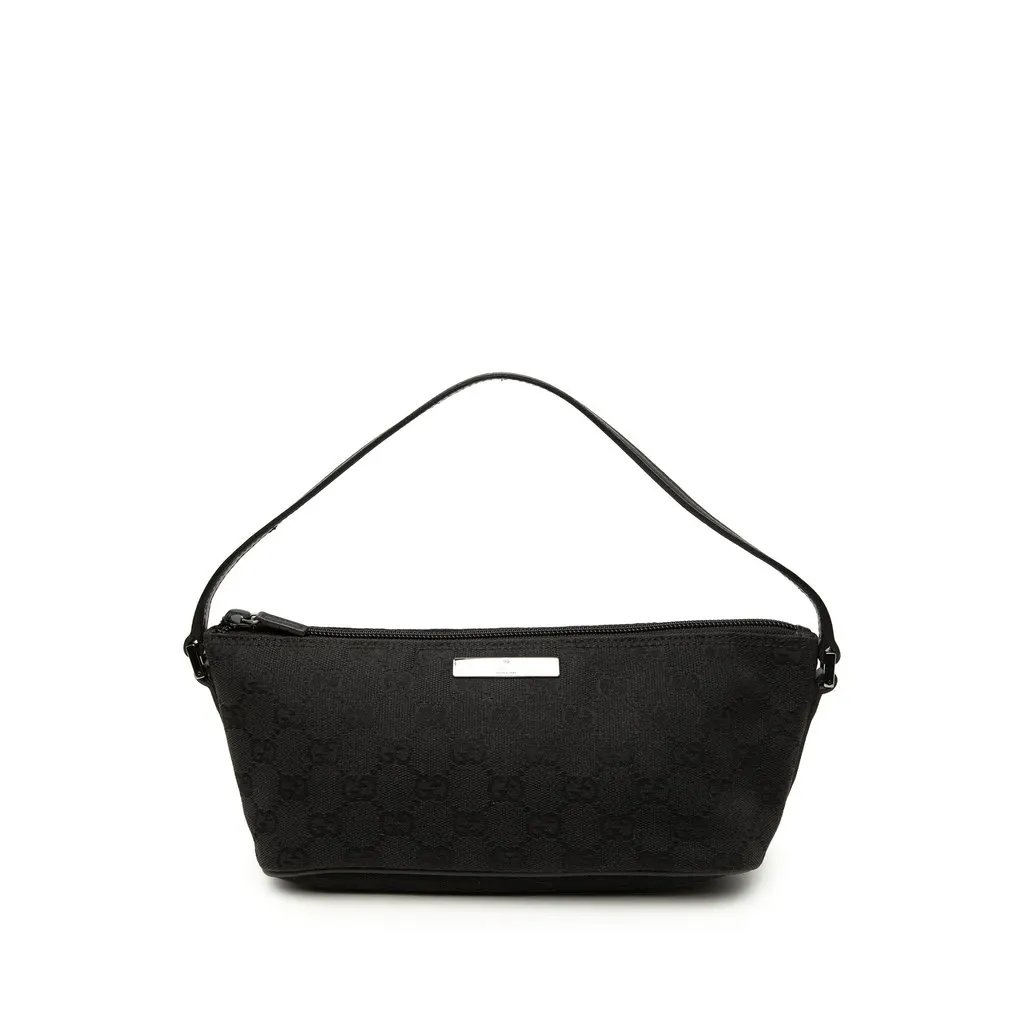 Gucci GG Canvas Boat Black Very good - Front View