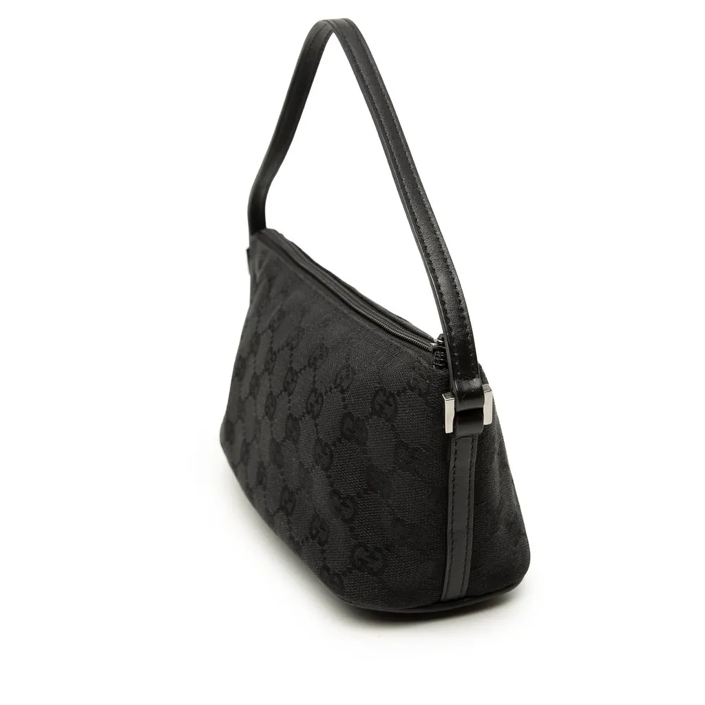 Gucci GG Canvas Boat Black Very good - Back View
