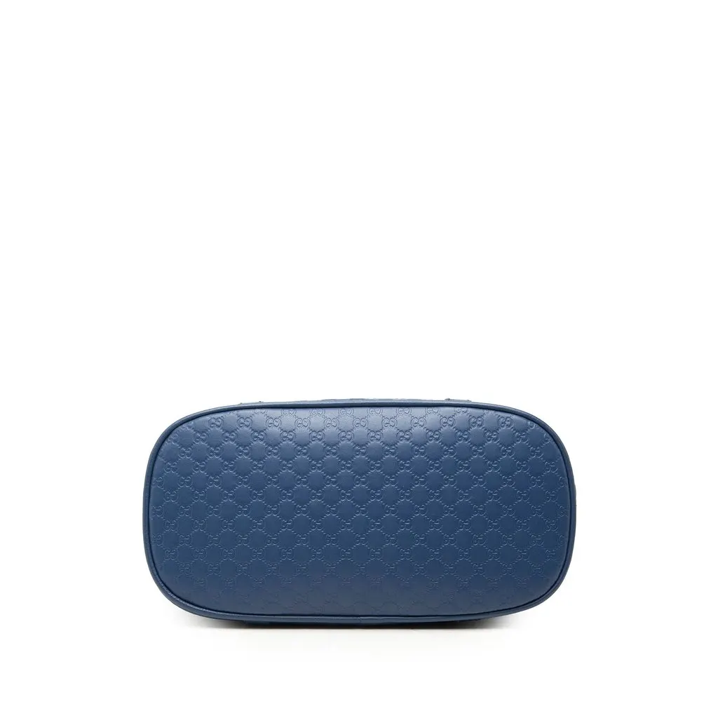Gucci Mini Microguccissima Dome Satchel Blue Leather Very good - Inside View