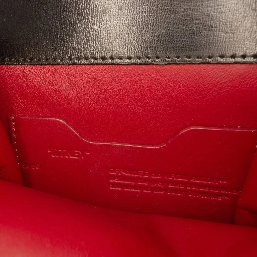 Off-White Glazed Calfskin Cash Inside Jitney 0.7 Bag Black Leather Good - Box View