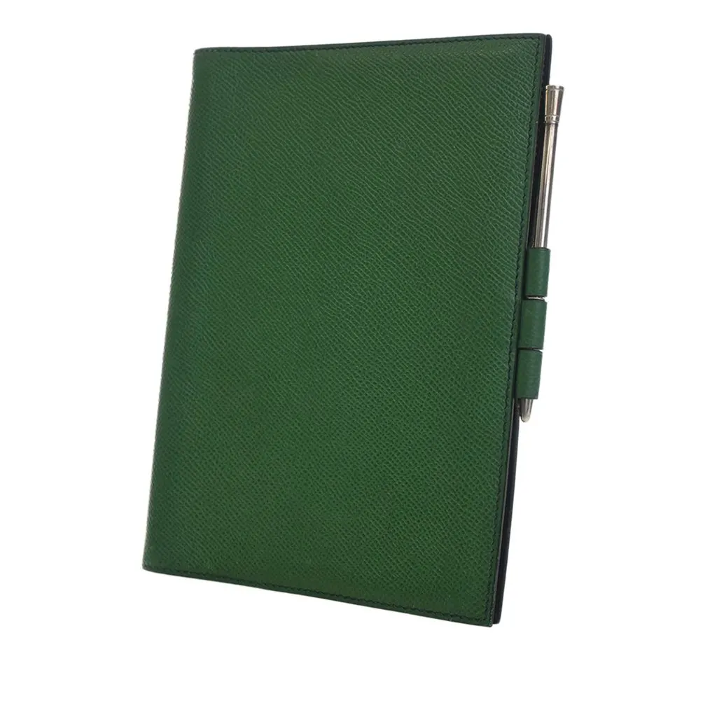 Hermès Epsom Vision Agenda Cover Green Leather Very good - Model View