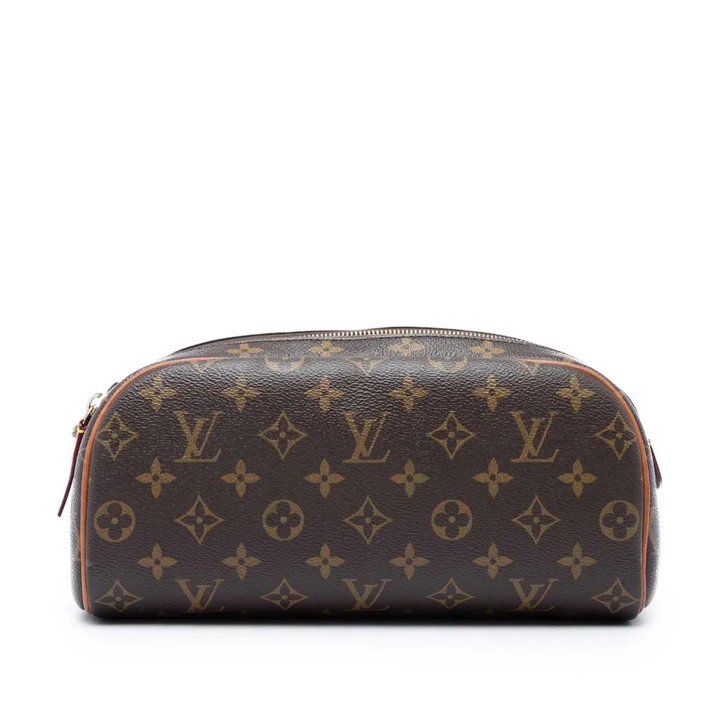 Louis Vuitton Monogram Dopp Kit Toilet Pouch Brown Very good - Front View