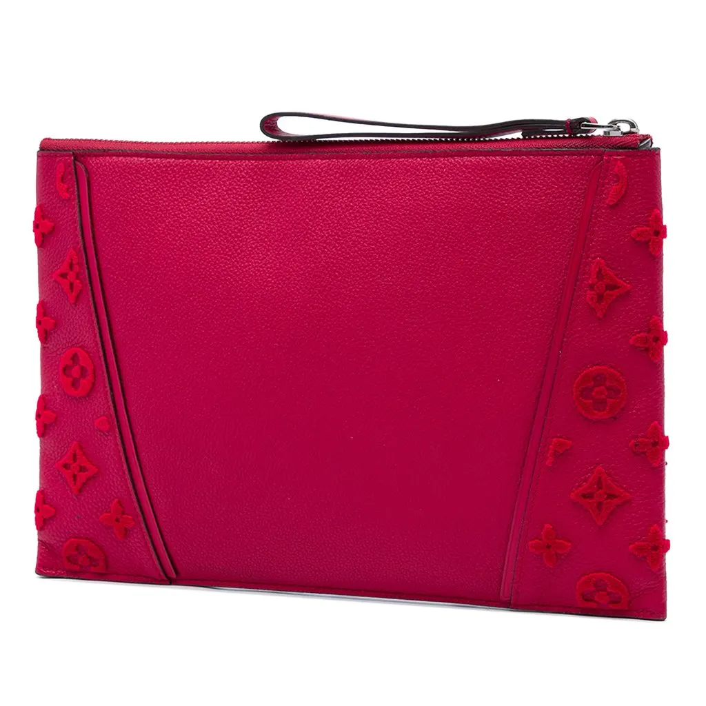 Louis Vuitton Veau Cachemire W Pochette Red Leather Very good - Back View