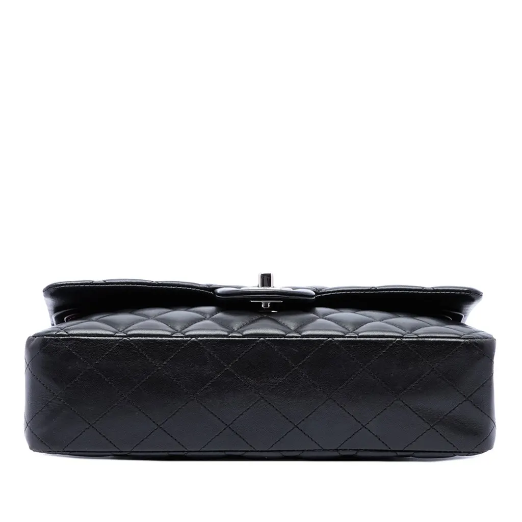 Chanel Medium Classic Lambskin Double Flap Black Leather Very good - Inside View