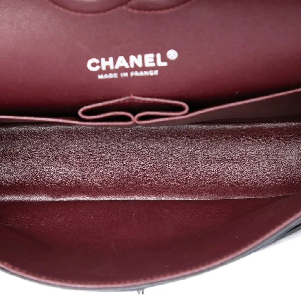 Chanel Medium Classic Lambskin Double Flap Black Leather Very good - Model View