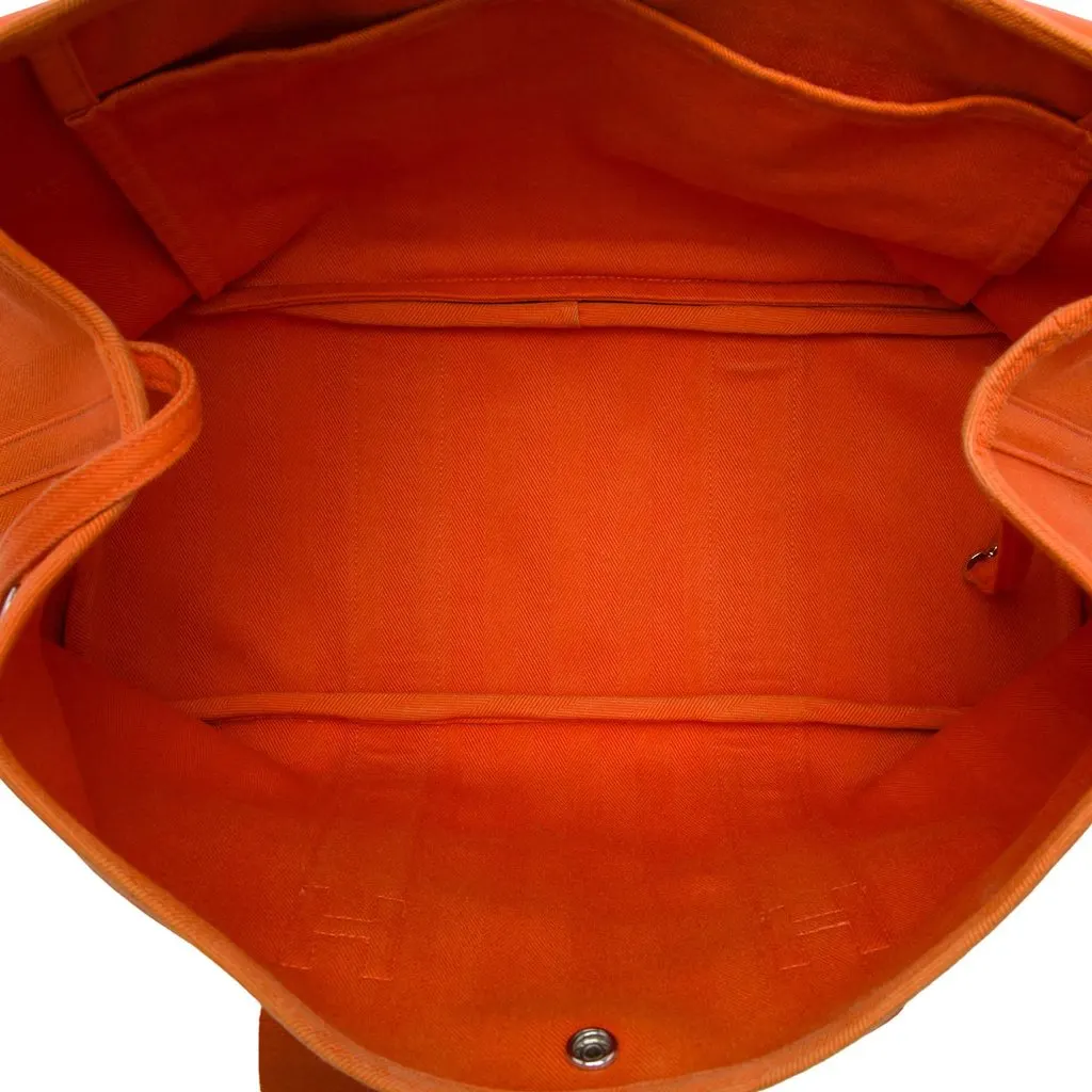 Hermès Toile and Swift Valparaiso MM Orange Very good - Model View