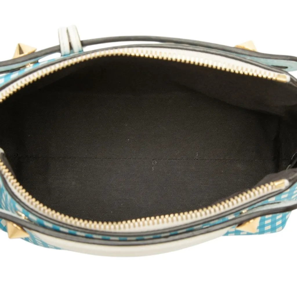 Fendi Mini Printed Leather Gingham By The Way Satchel White Leather Very good - Model View