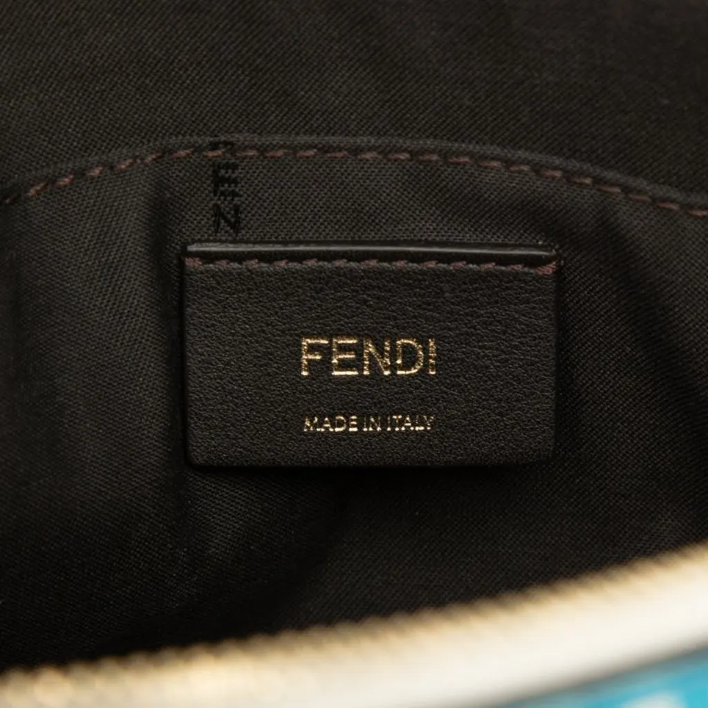 Fendi Mini Printed Leather Gingham By The Way Satchel White Leather Very good - Box View