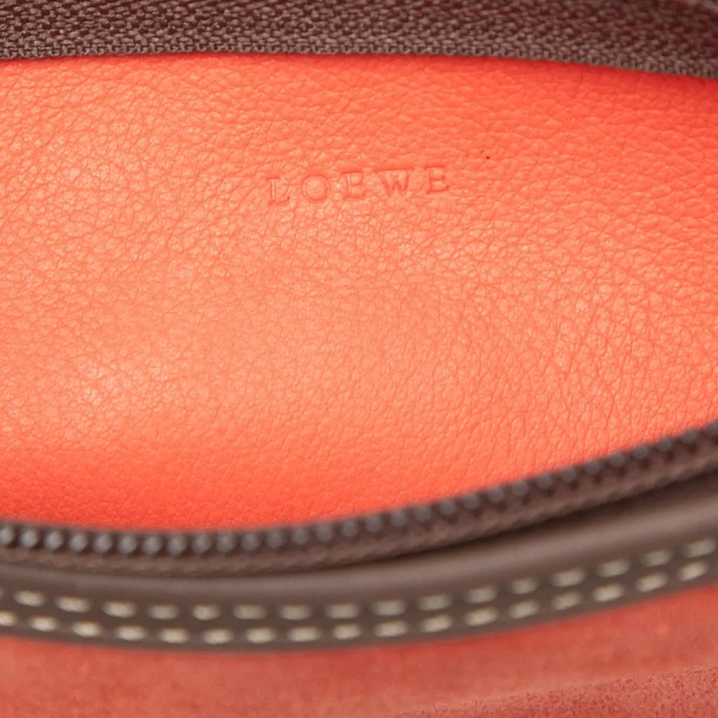Loewe Suede Anagram Pouch Pink Suede Very good - Box View