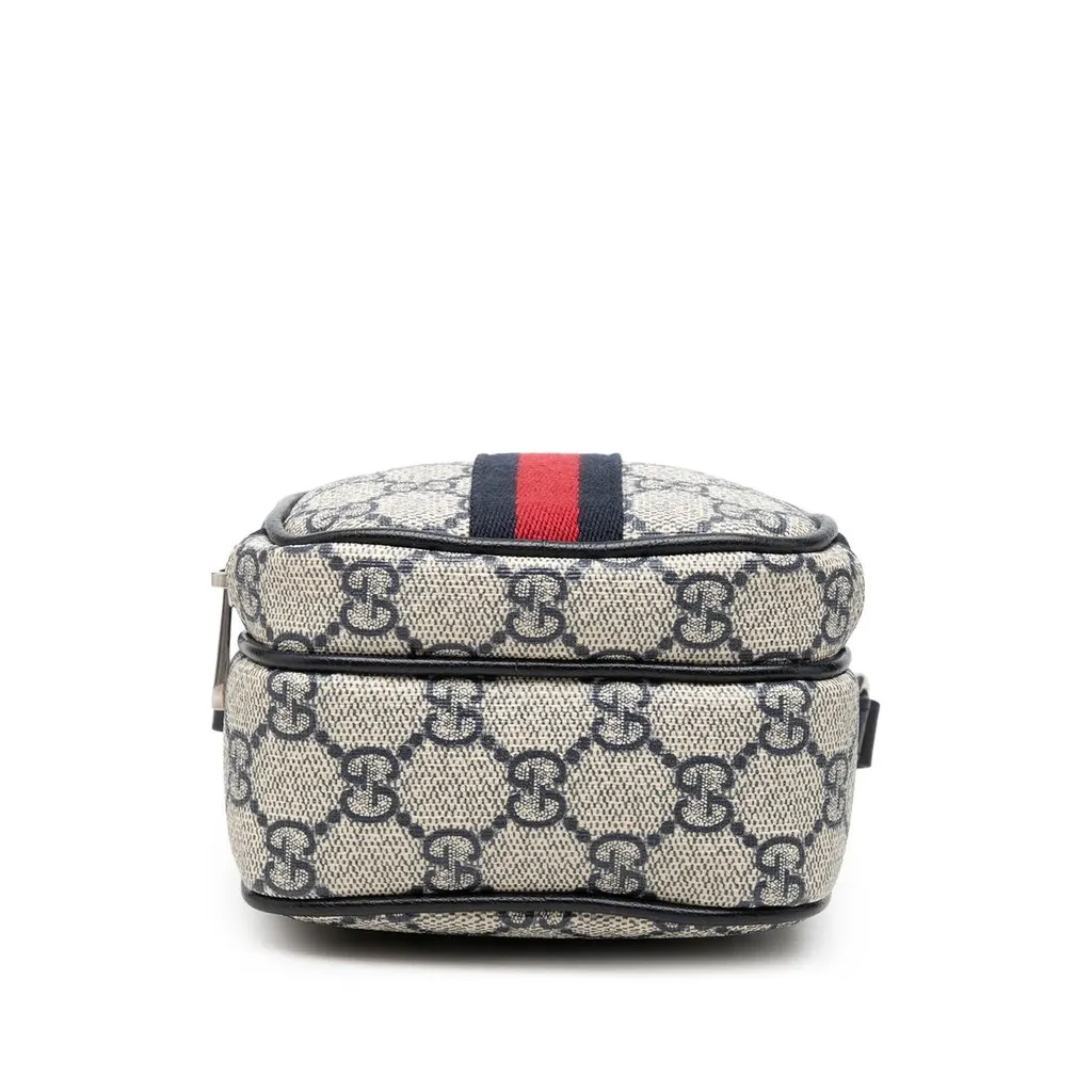 Gucci Mini GG Supreme Web Ophidia Satchel Beige Canvas Very good - Inside View