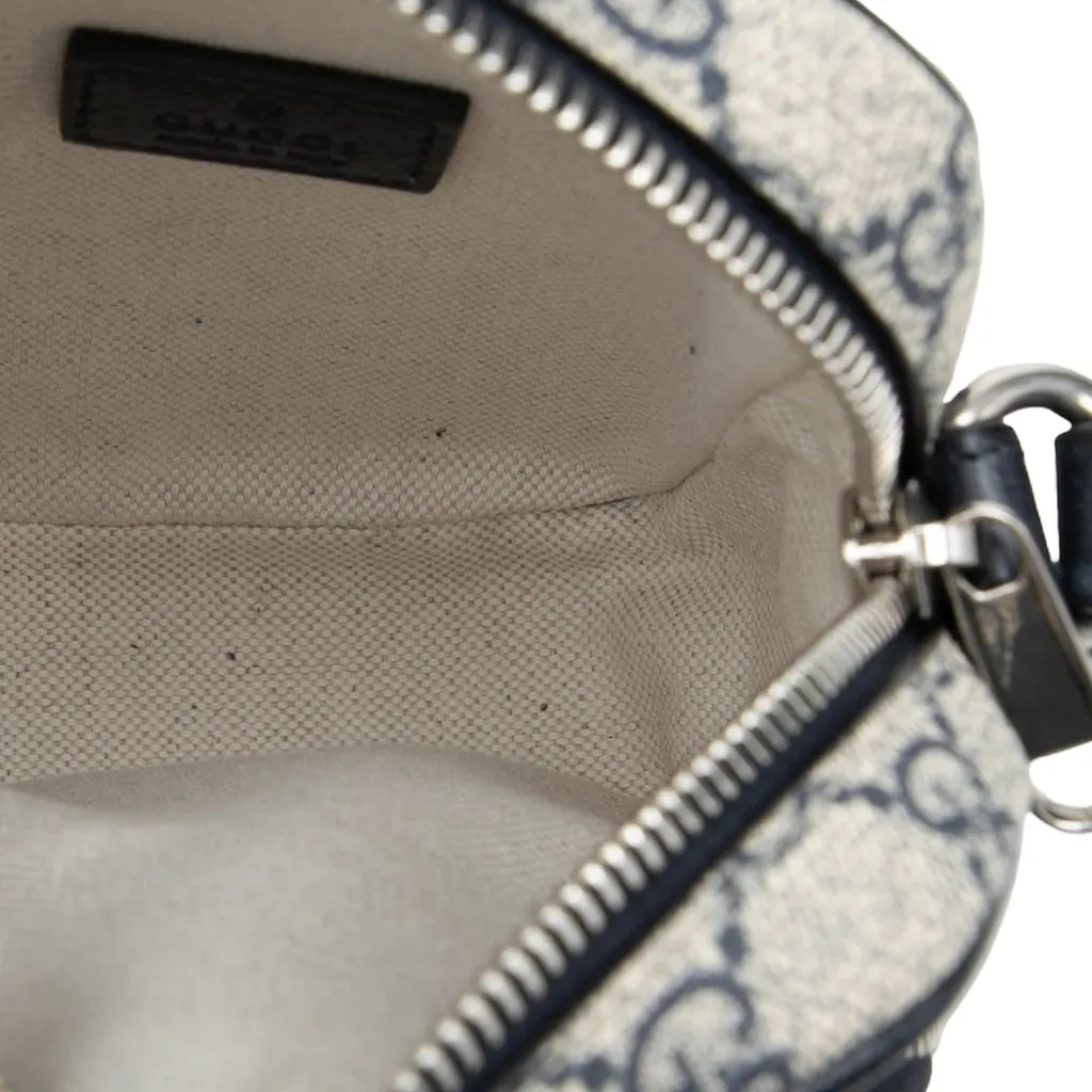 Gucci Mini GG Supreme Web Ophidia Satchel Beige Canvas Very good - Model View