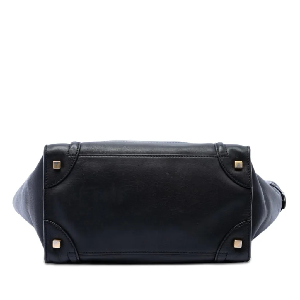 Celine Mini Leather Luggage Tote Black Leather Very good - Inside View