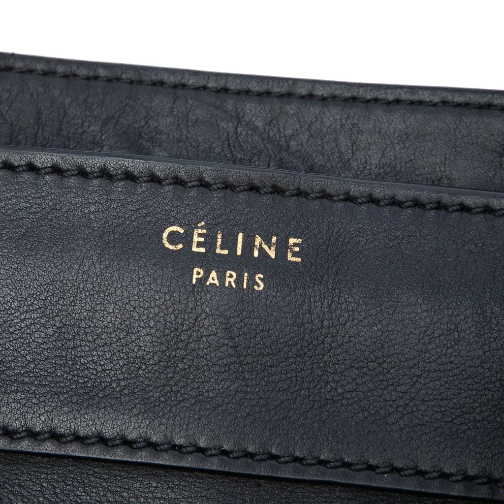 Celine Mini Leather Luggage Tote Black Leather Very good - Box View