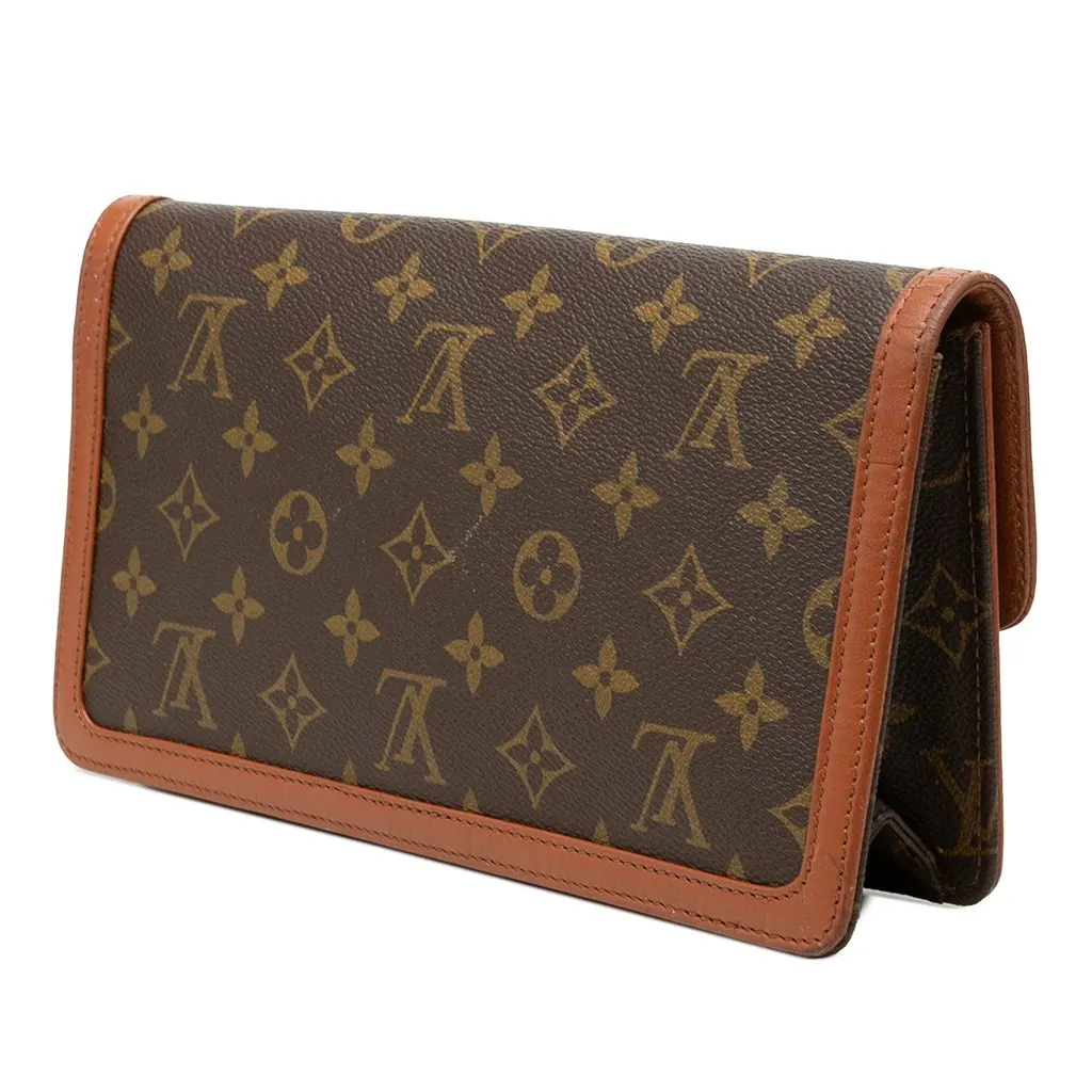 Louis Vuitton Monogram Pochette Dame PM Brown Canvas Good - Back View