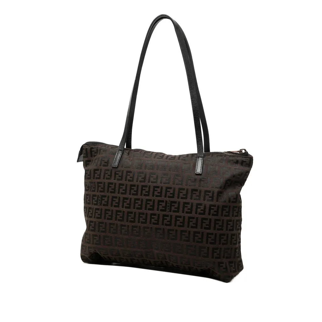 Fendi Zucchino Canvas Tote Brown Very good - Back View