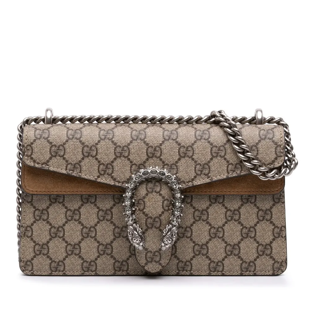 Gucci Medium GG Supreme Dionysus Crossbody Beige Very good - Front View