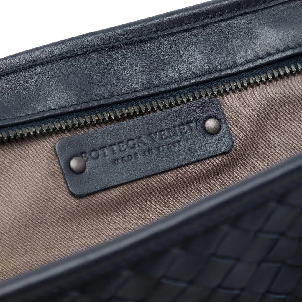 Bottega Veneta Nappa Intrecciato Business Bag Blue Leather Very good - Box View