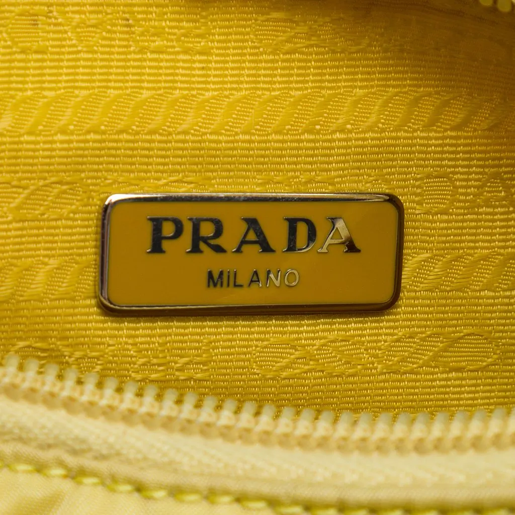 Prada Mini Tessuto Re Edition 2000 Shoulder Bag Yellow Polyamide Very good - Box View