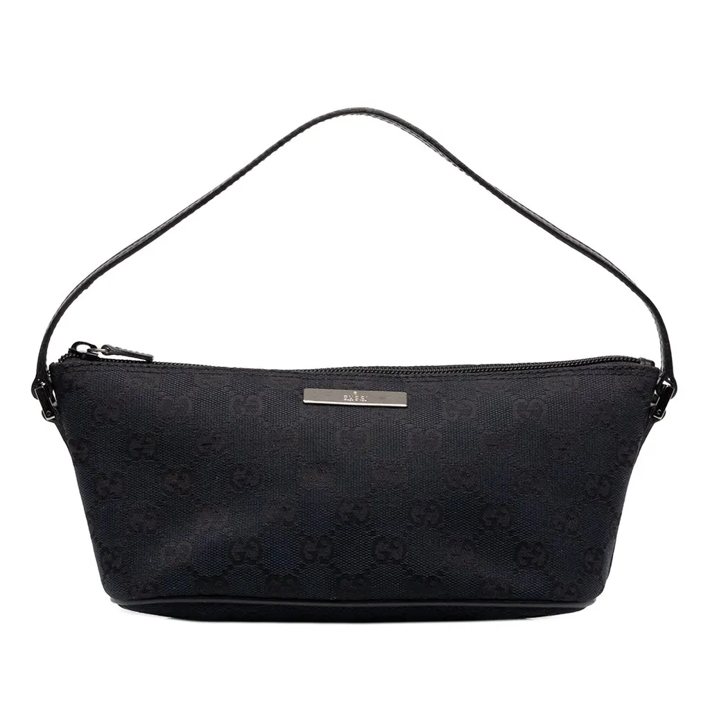 Gucci GG Canvas Boat Black Canvas Very good - Front View
