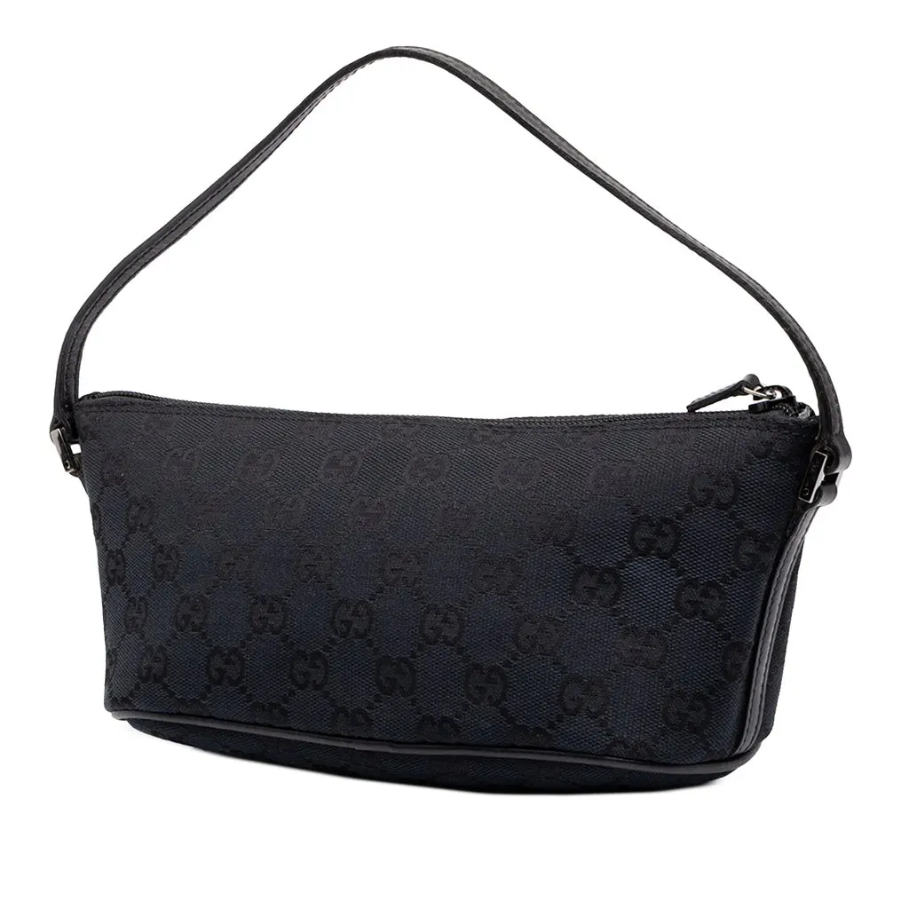 Gucci GG Canvas Boat Black Canvas Very good - Back View