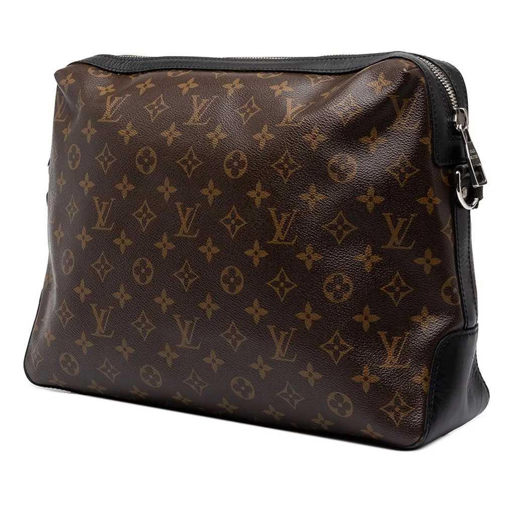 Louis Vuitton Monogram Macassar Torres Messenger Bag Brown Canvas Very good - Back View
