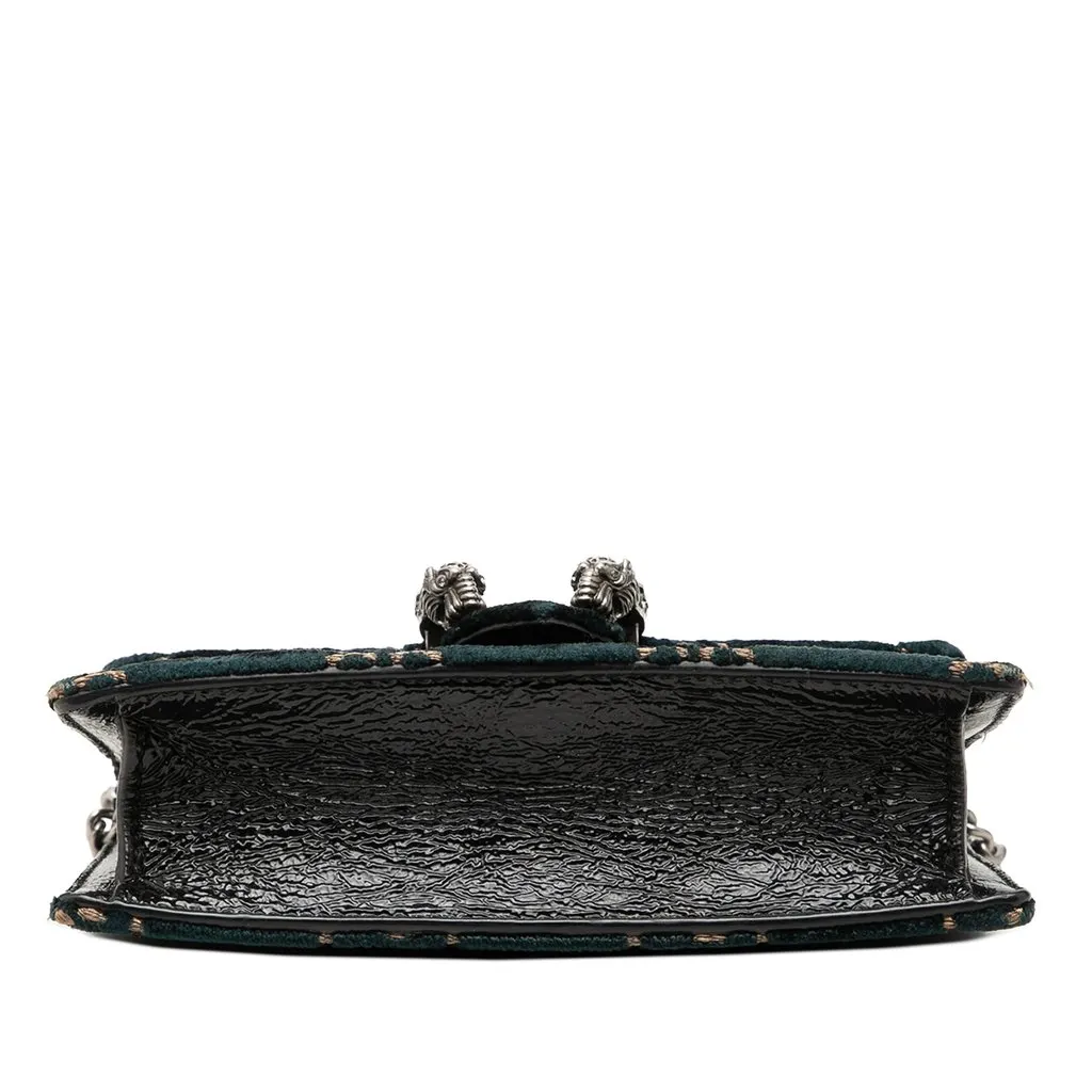 Gucci Mini GG Velvet Dionysus Crossbody Blue Very good - Inside View