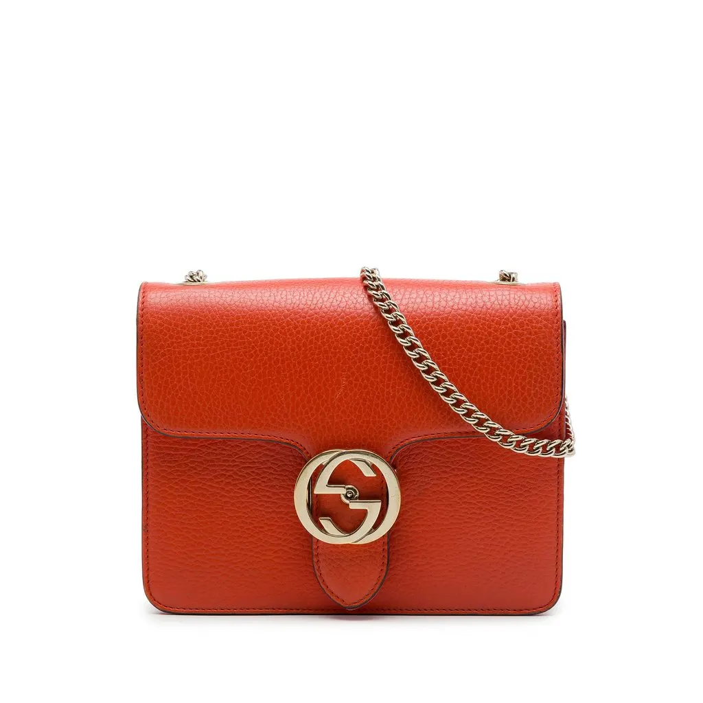 Gucci صغيرة Dollar جلد العجل Interlocking G حقيبة كروس