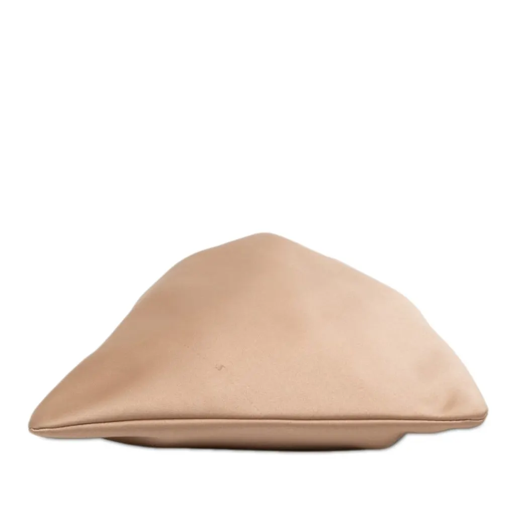 Saint Laurent Satin Monogram Evening Pouch Brown Satin Good - Inside View