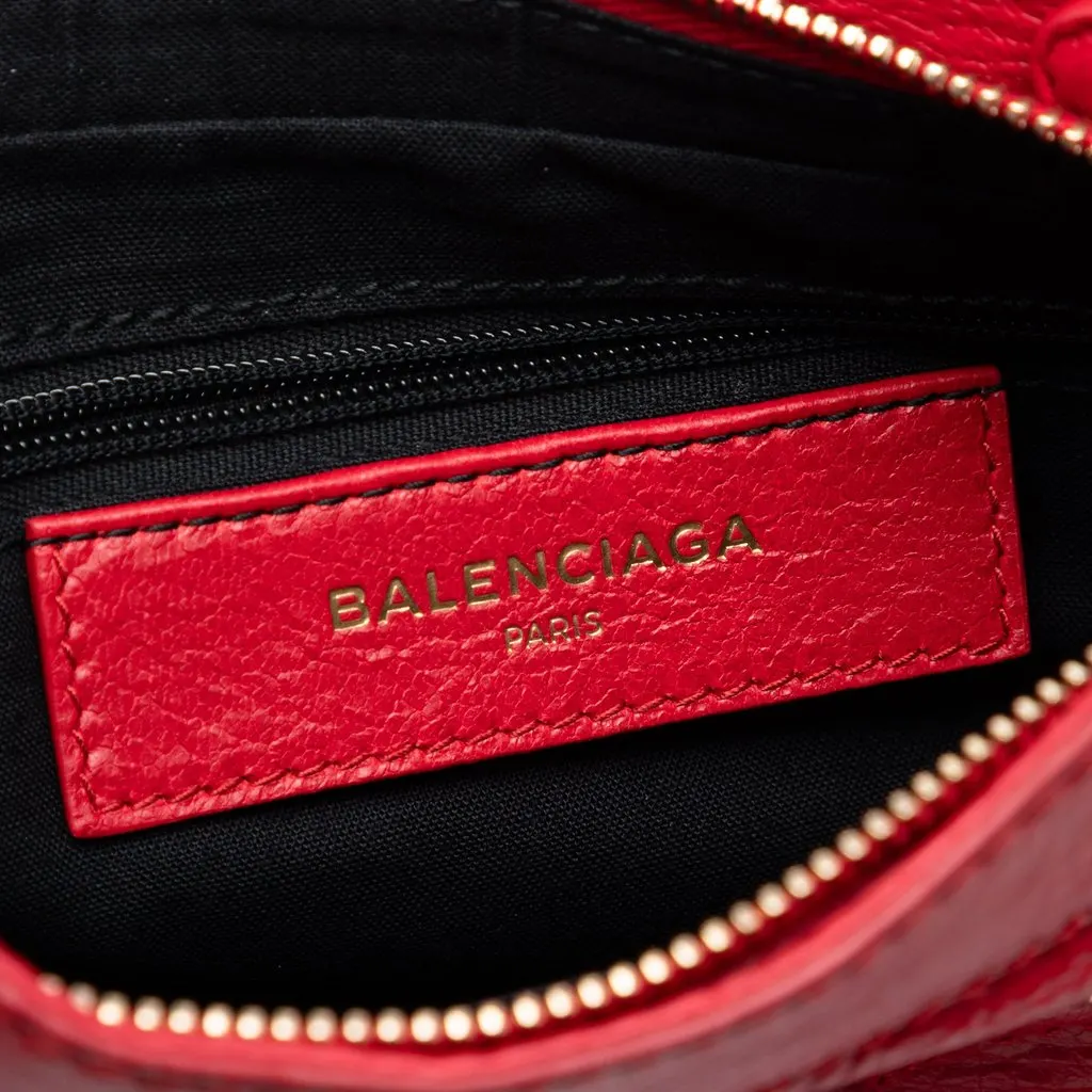 Balenciaga Lambskin Motocross Giant 12 Hip Crossbody Red Leather Very good - Box View