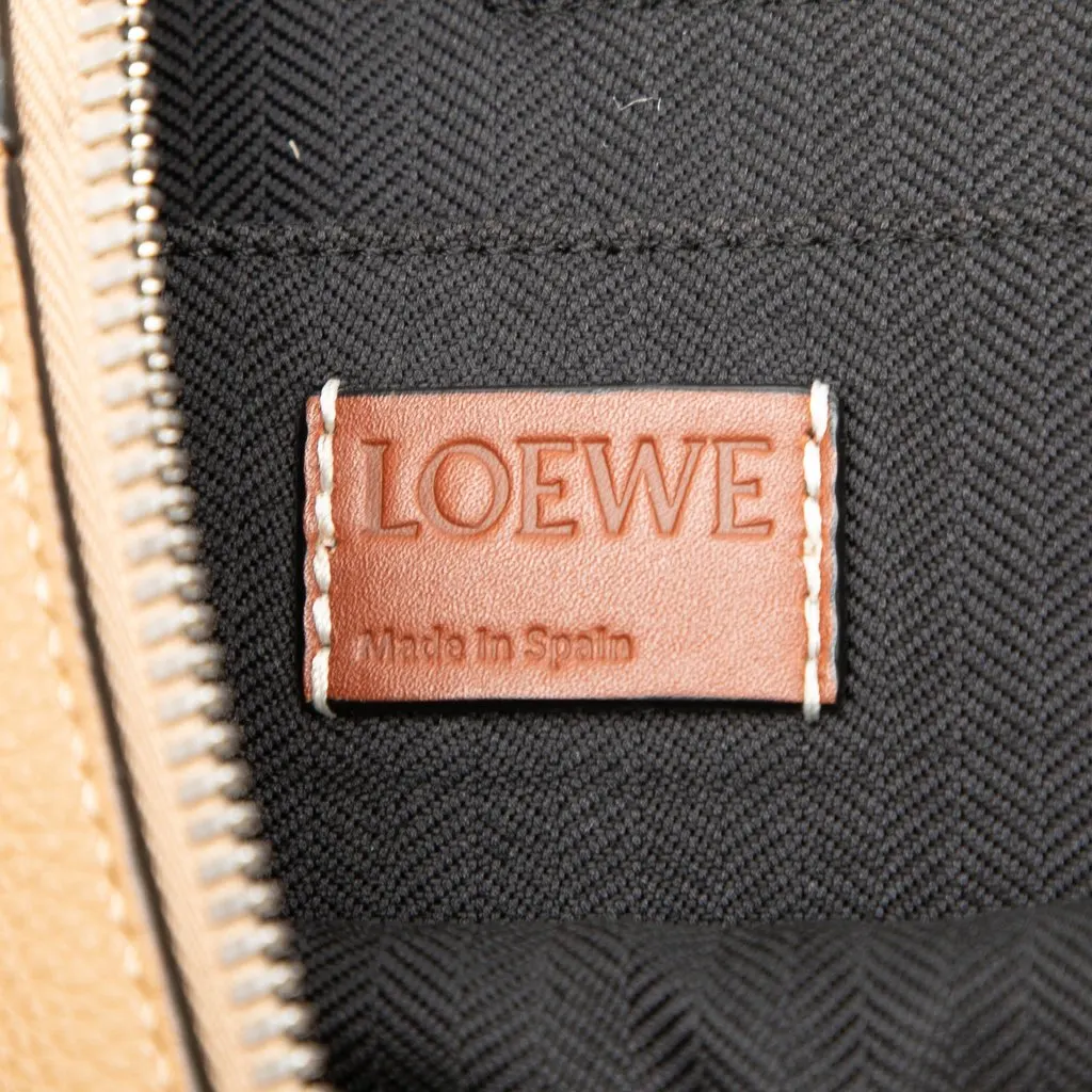Loewe Paulas Ibiza Large Leather Lion and Floral Print Goya Backpack Brown Very good - Box View