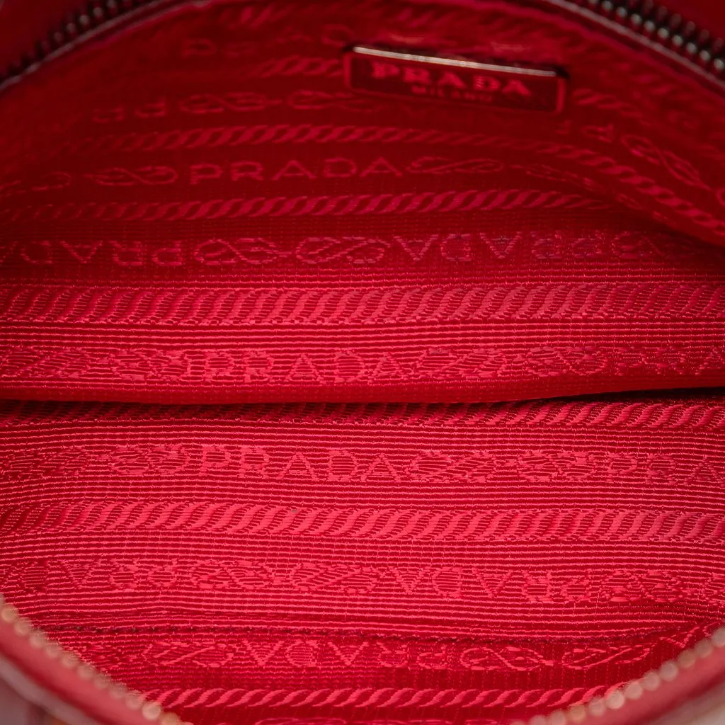 Prada Bicolor Saffiano Lux Crossbody Red Leather Very good - Model View