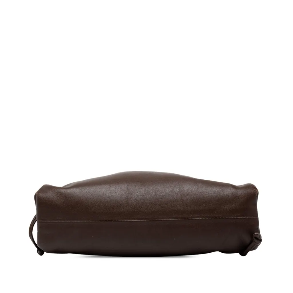 Bottega Veneta Lambskin The Mini Pouch Crossbody Brown Leather Good - Inside View