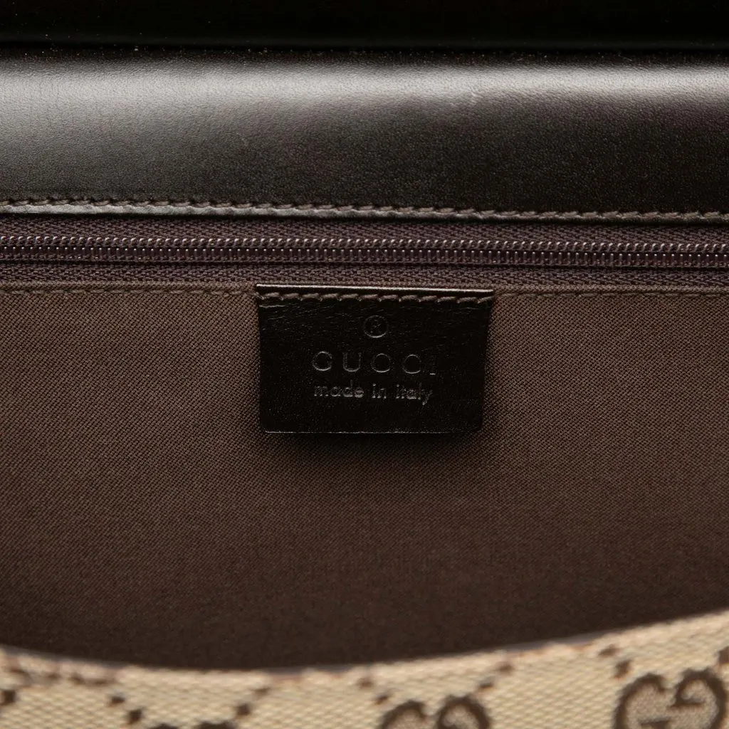 Gucci GG Canvas Flap Handbag Beige Canvas Very good - Box View
