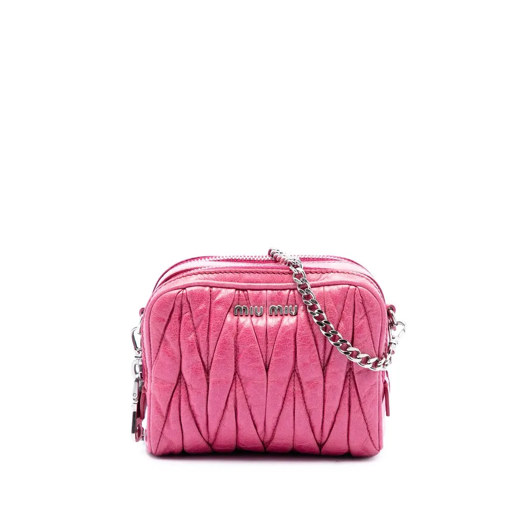 Miu Miu Matelasse Nappa Double Zip Crossbody