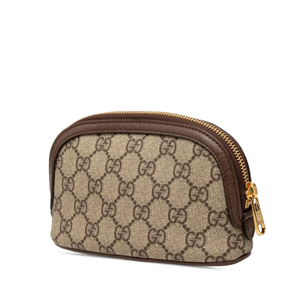 Gucci Medium GG Supreme Web Ophidia Cosmetic Case Beige Very good - Back View