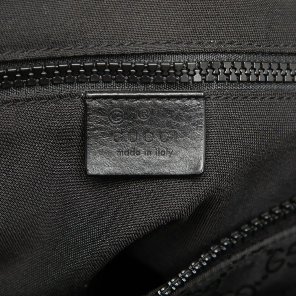 Gucci XL GG Nylon Web Duffle Bag Black Polyamide Good - Box View