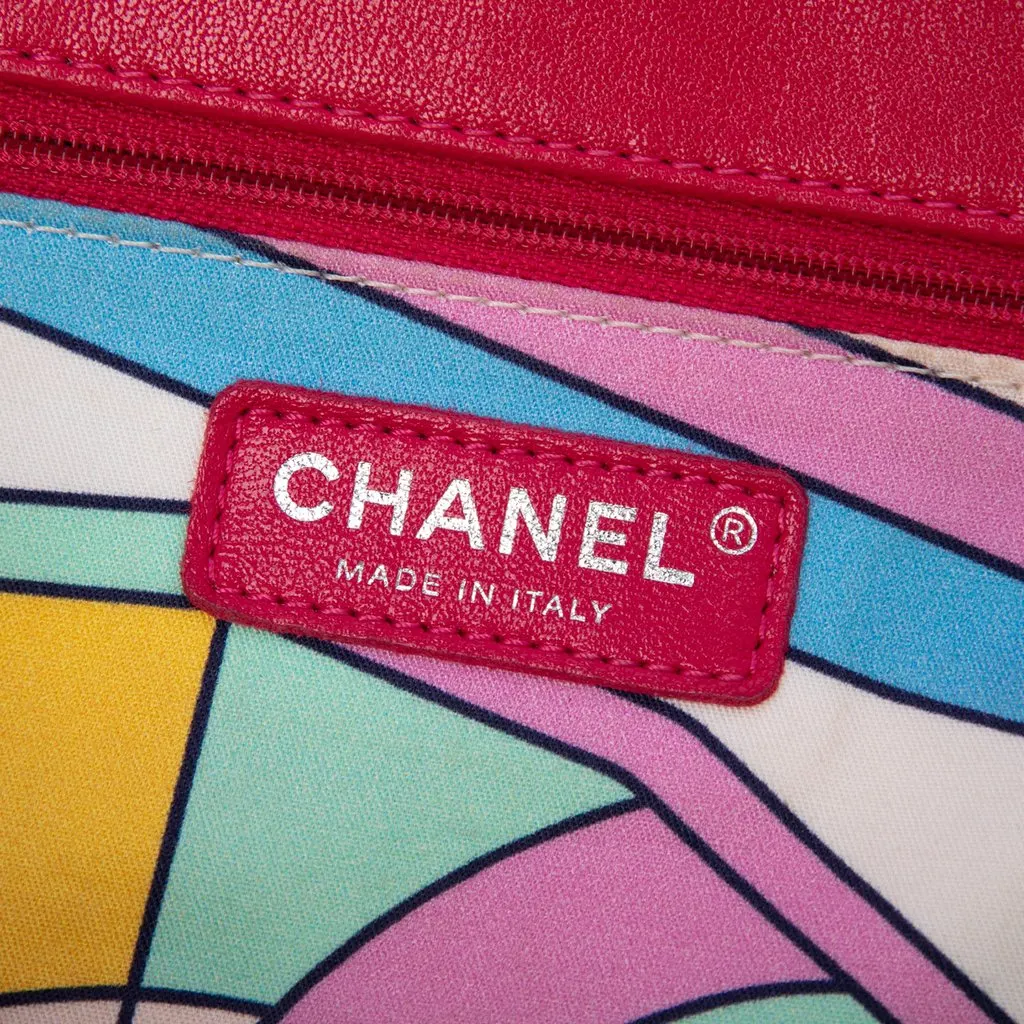 Chanel Medium Quilted Terry Cloth Coco Beach Flap Pink Very good - Box View