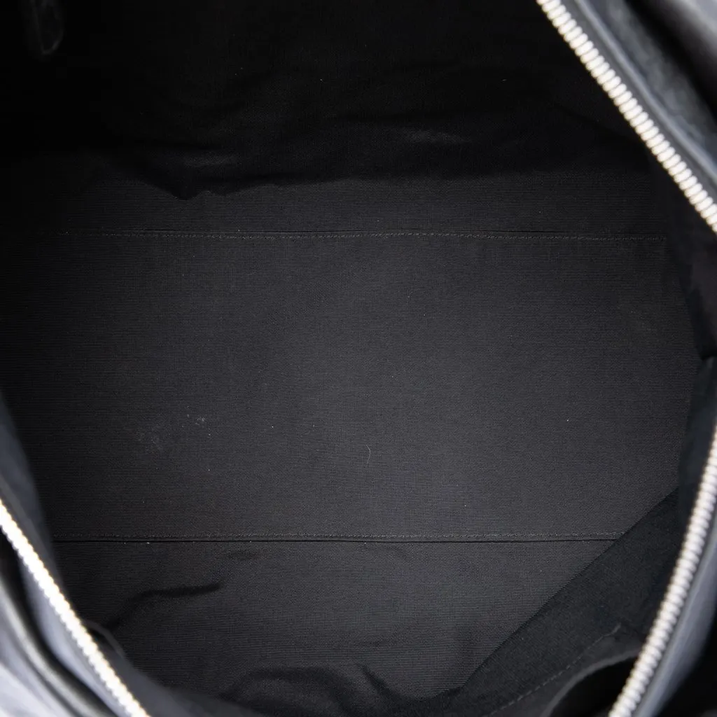 Dior Large Lambskin Cannage Polochon Granville Satchel Black Leather Very good - Model View